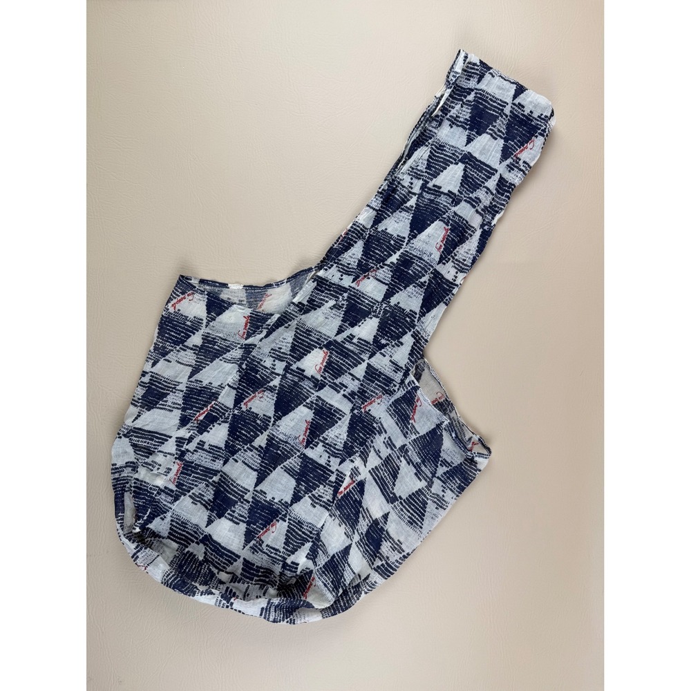 Free People Boho Slouchy Hobo Bag Cotton Gauze Geometric Print OS‎